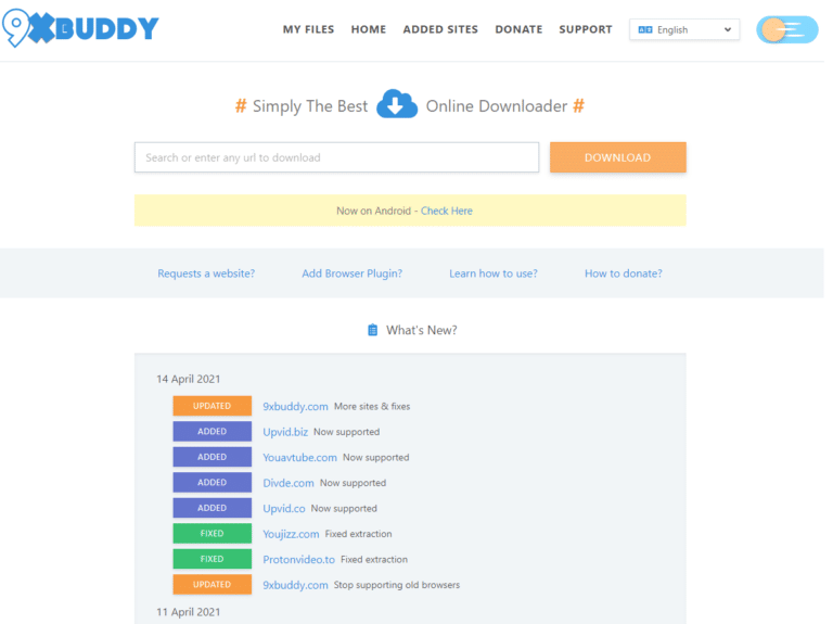 9xbuddy online video downloader